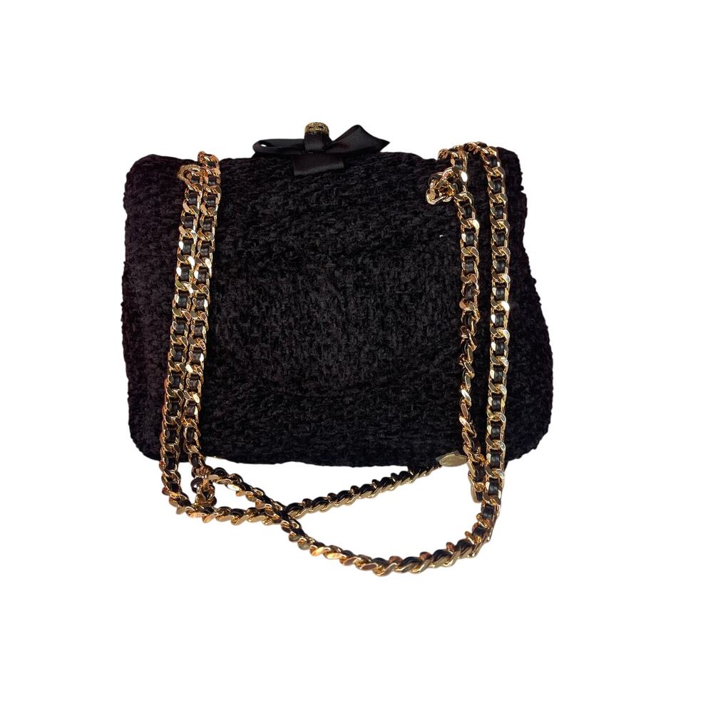 Minime Paris XS Soft Structured Bag, Black Tweed, NWT - Picture 10 of 13